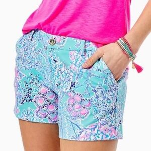 Lilly Pulitzer Callahan Knit 5” Short Resort Ponte Coral Reef Now You Sea Me 2